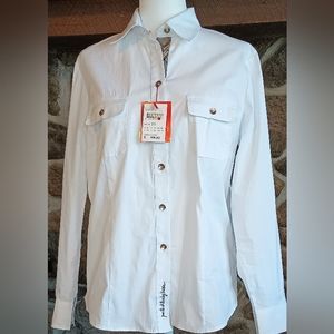 Per Te Aktive by Krizia Women's size 14 white shirt